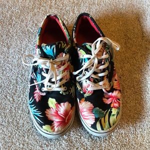 Hawaiian Floral Print Vans